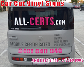 Car Cut Vinyl Signs Jack Flash Signs